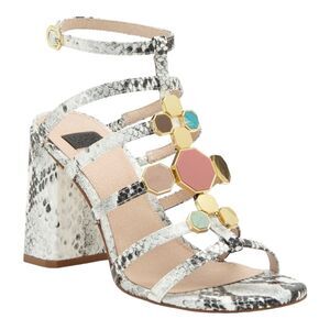 Louise et Cie Leeba Leather Sandals Multi Snake Print Women's 8/38.5 $149